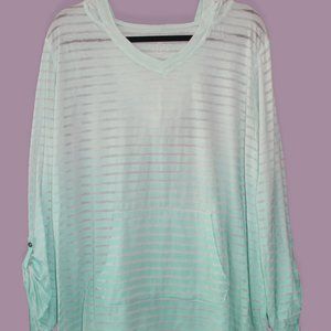 Lightweight Ombre, V-Neck hoodie